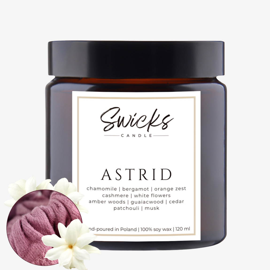 Świeca sojowa ASTRID 120 ml