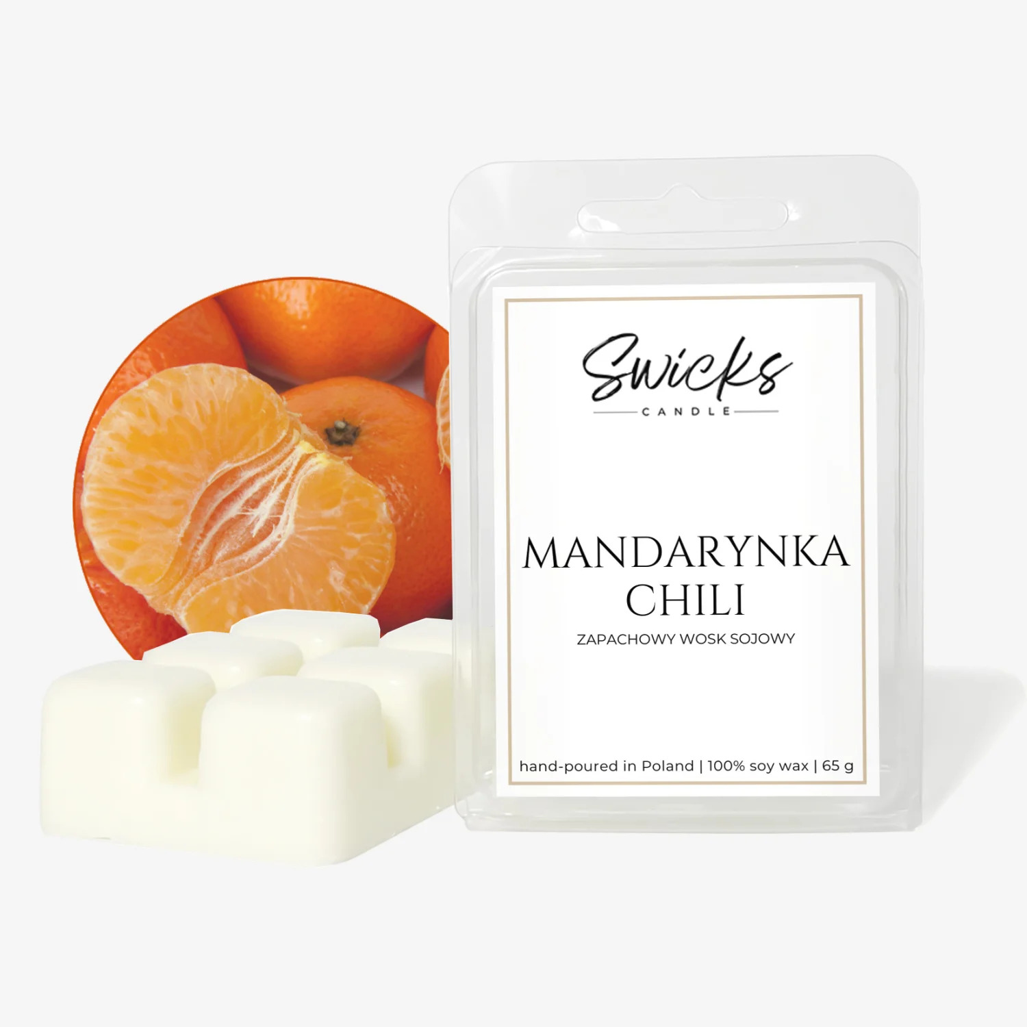 Zapachowy wosk sojowy do kominka MANDARYNKA CHILI 65g