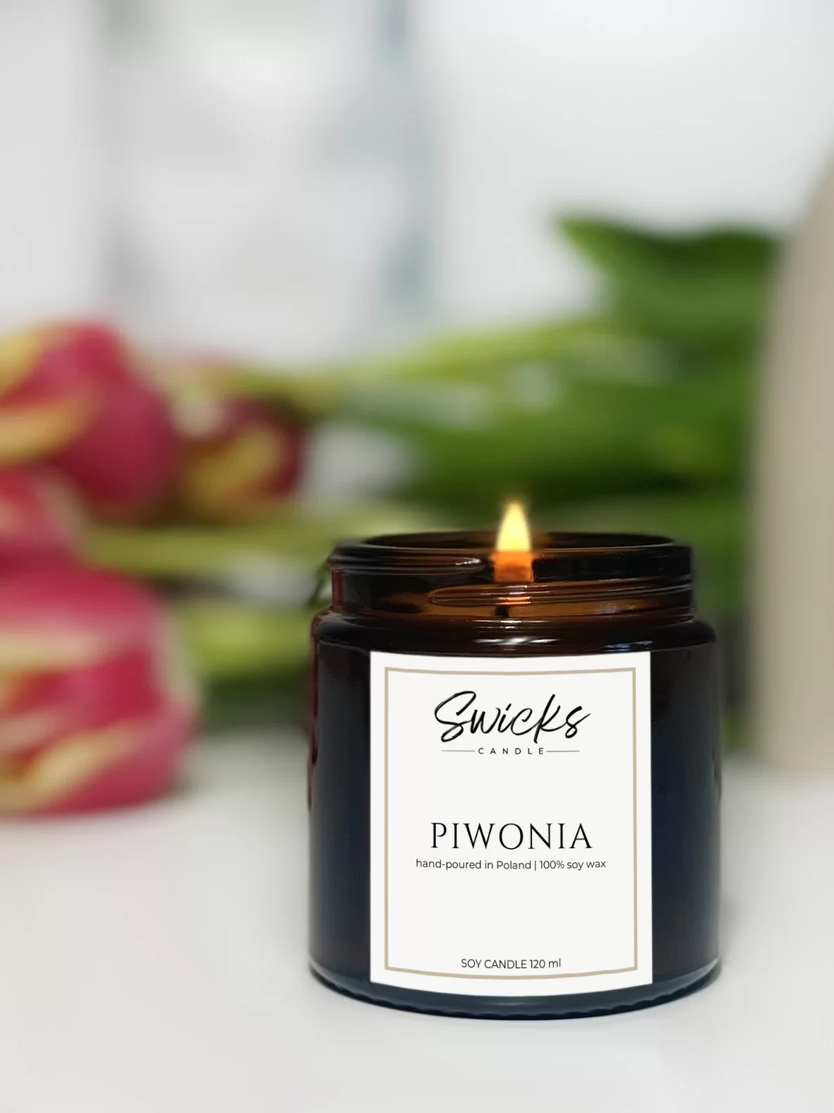 Świeca sojowa PIWONIA 120 ml