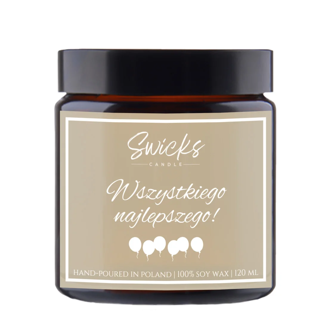 Świeca sojowa WSZYSTKIEGO NAJLEPSZEGO 120 ml w pudełku | dowolny zapach