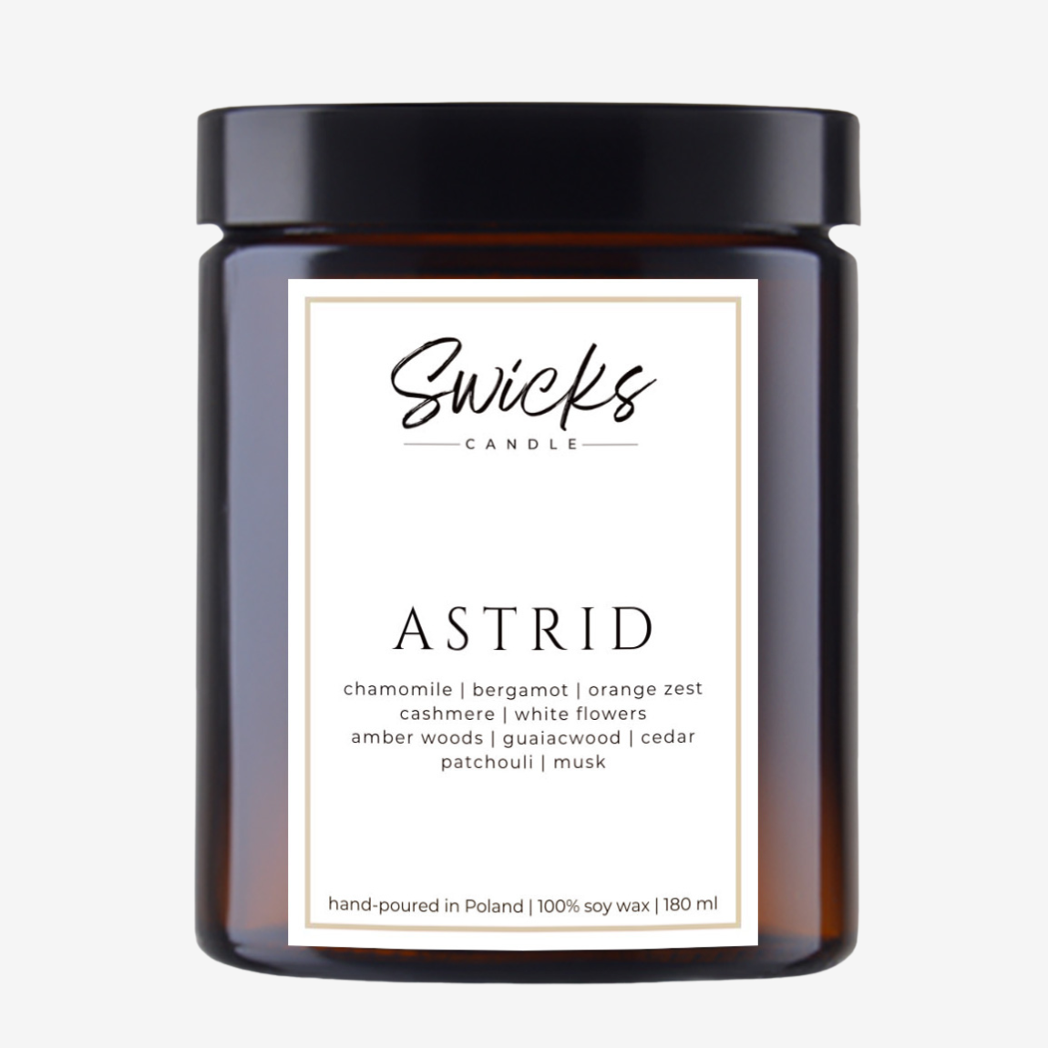 Świeca sojowa ASTRID 180 ml