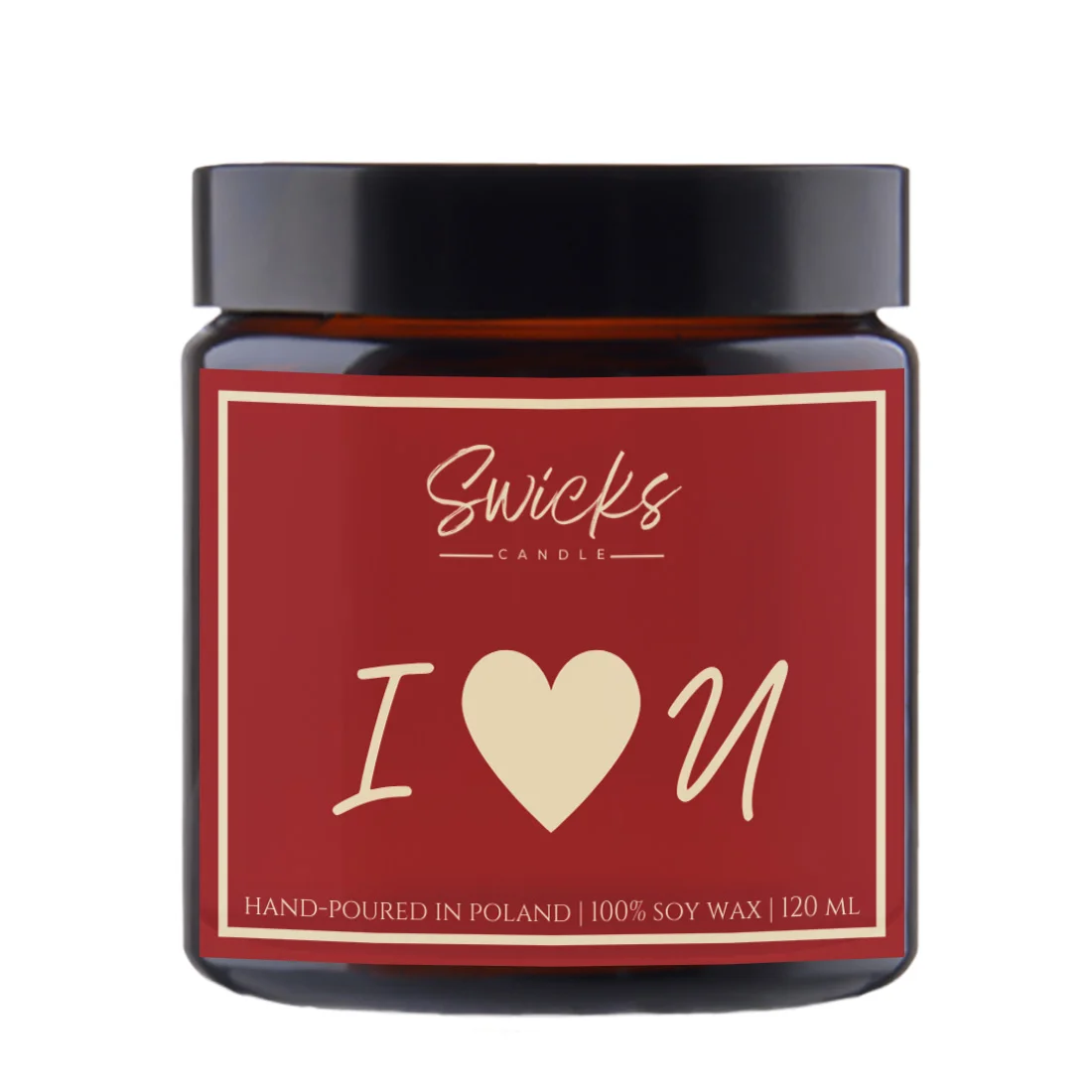 Świeca sojowa I LOVE U 120 ml w pudełku | dowolny zapach