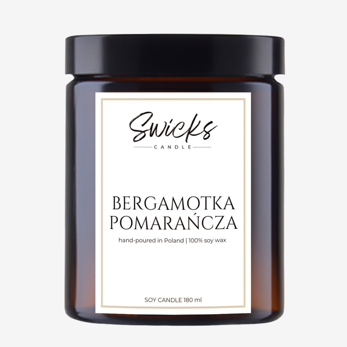 Świeca sojowa BERGAMOTKA POMARAŃCZA 180 ml