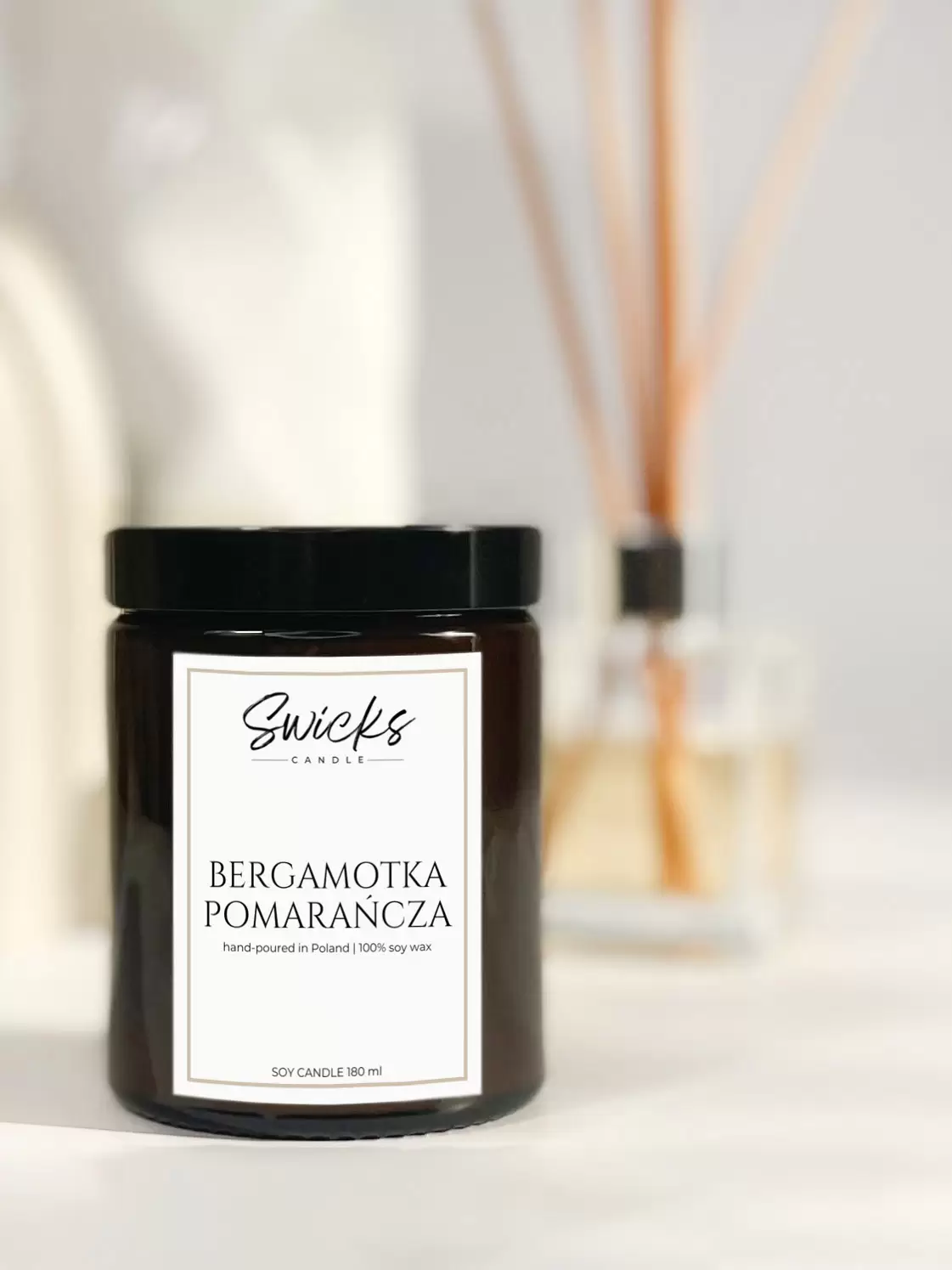 Świeca sojowa BERGAMOTKA POMARAŃCZA 180 ml
