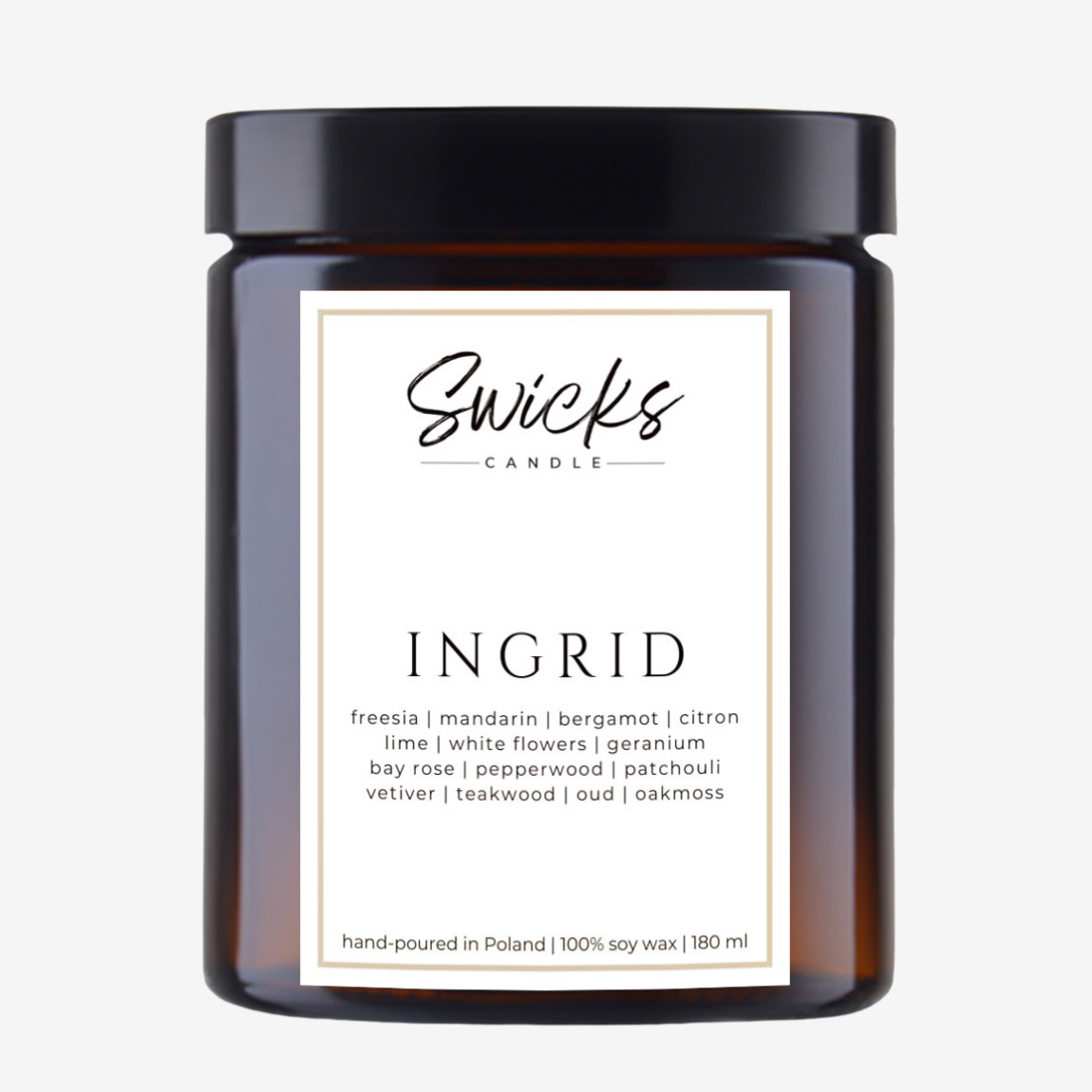 Świeca sojowa INGRID 180 ml