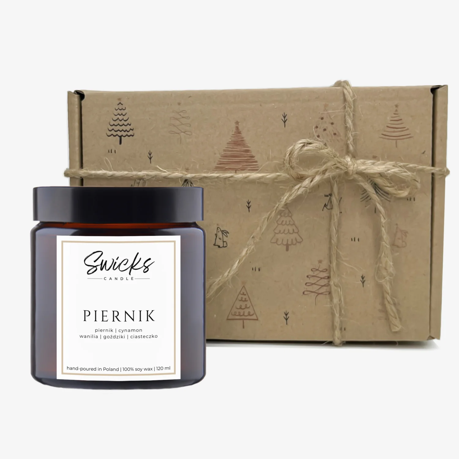 Świeca sojowa 120 ml w pudełku świątecznym | dowolny zapach