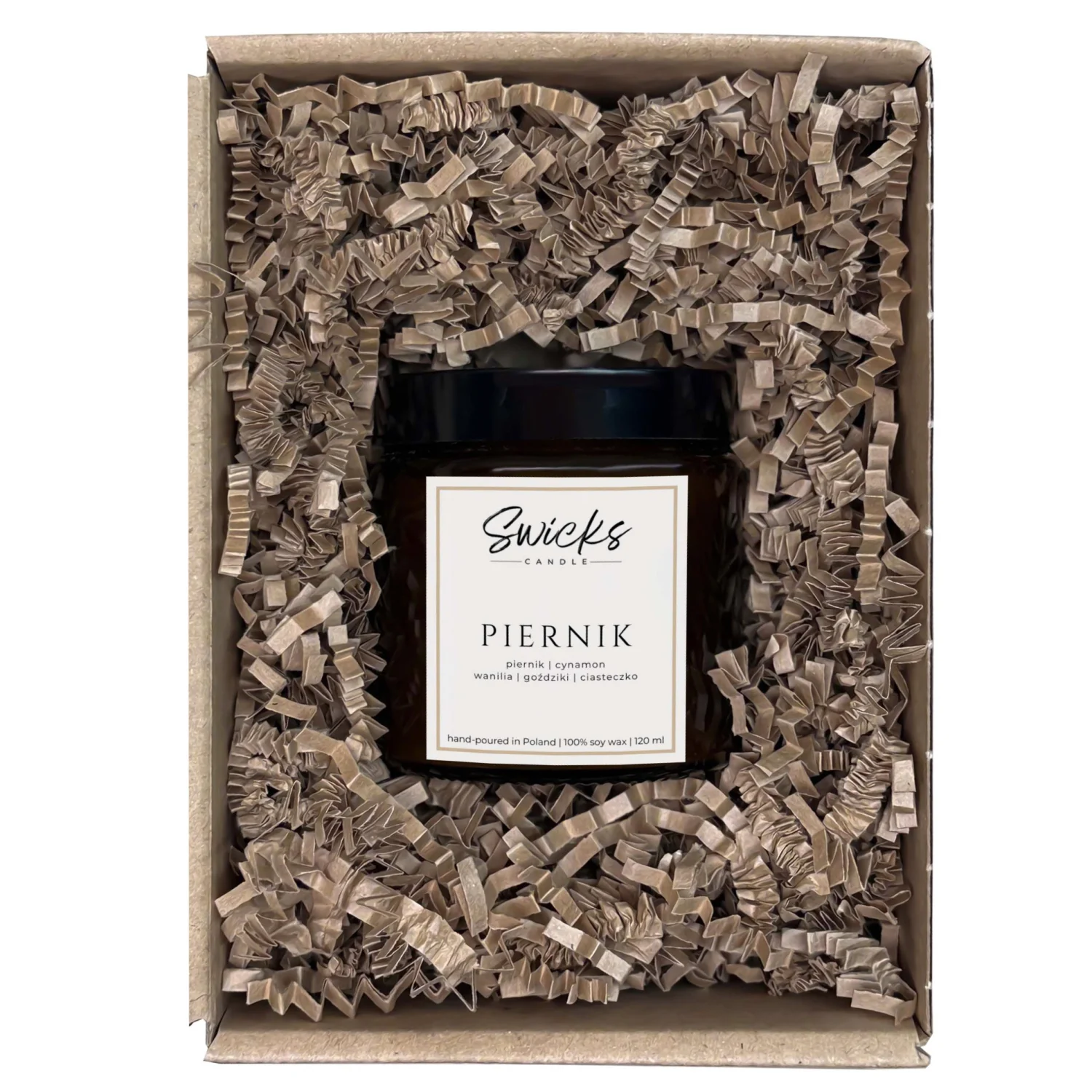 Świeca sojowa 120 ml w pudełku świątecznym | dowolny zapach