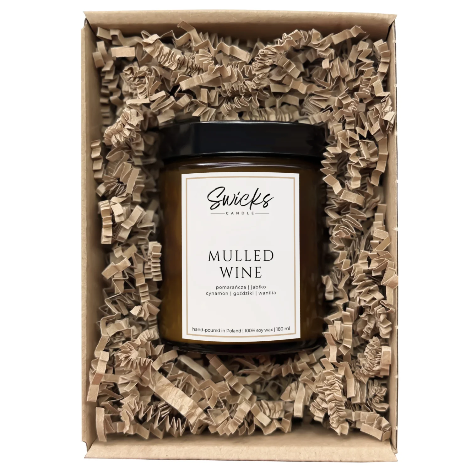 Świeca sojowa 180 ml w pudełku świątecznym | dowolny zapach