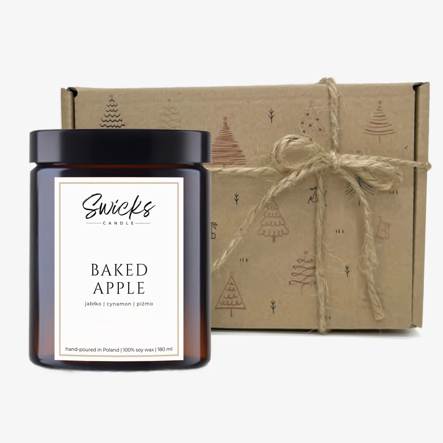 Świeca sojowa 180 ml w pudełku świątecznym | dowolny zapach
