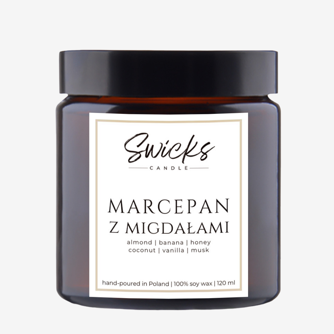 Świeca sojowa MARCEPAN Z MIGDAŁAMI 120 ml