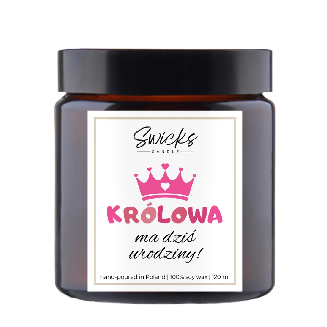 Zestaw świec NA URODZINY z napisem 2x120ml | dowolny zapach | brązowe pudełko