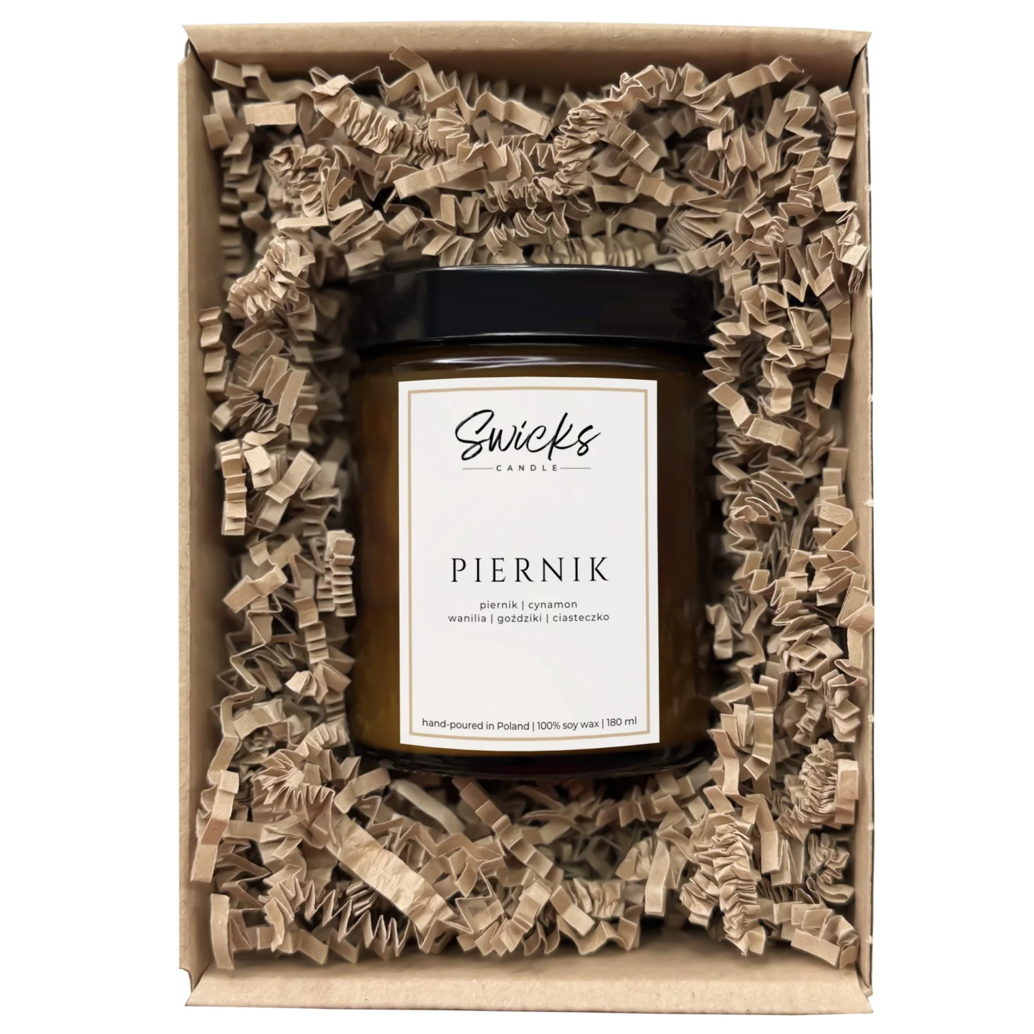 Świeca sojowa 180 ml w pudełku świątecznym | dowolny zapach