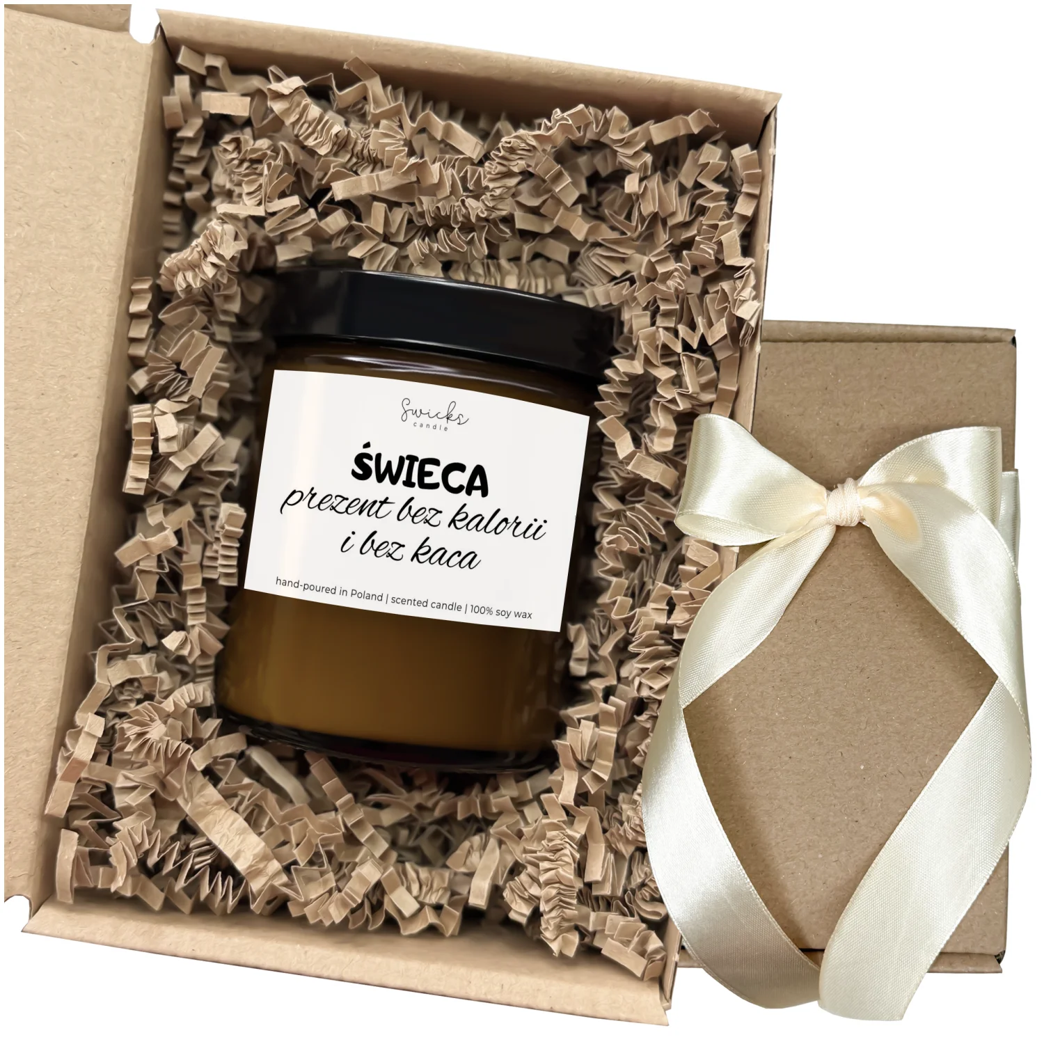Świeca prezent bez kalorii i bez kaca 180 ml