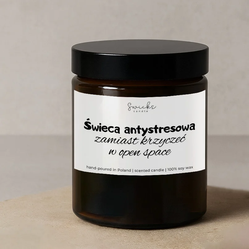 Świeca antystresowa zamiast krzyczeć w open space 180 ml