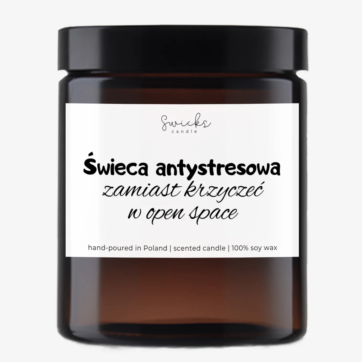 Świeca antystresowa zamiast krzyczeć w open space 180 ml